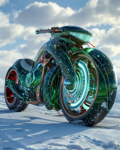 Futuristic Bike Illustration