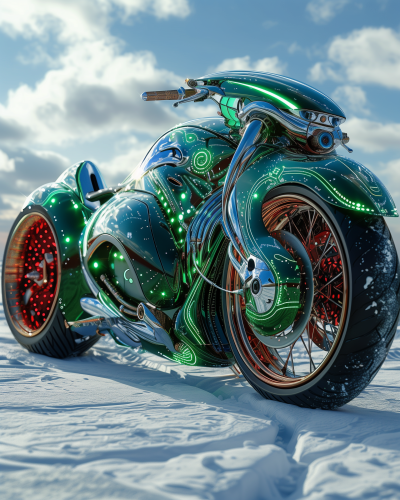 Futuristic Bike Illustration
