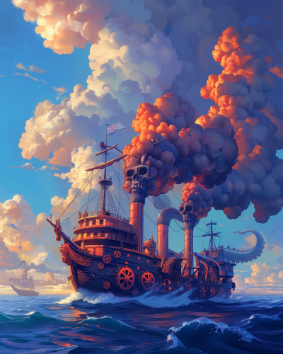 Pirate Ship vs Mechanical Kraken