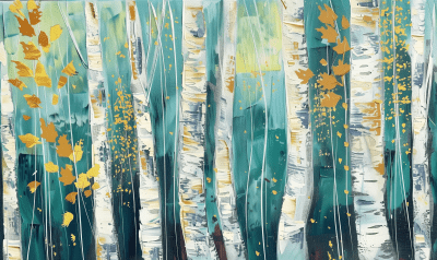 Birch Trees Painting