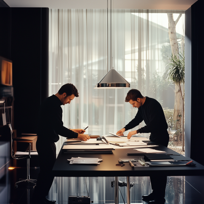 Men Installing Office Furniture