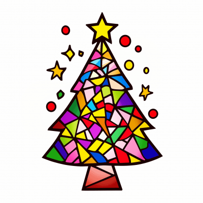 Stained Glass Christmas Tree