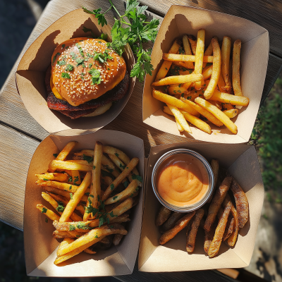 Rustic Fries with Dipping Sauce