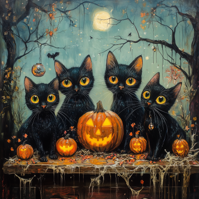 Spooky Halloween Cats