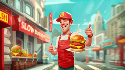 Fast Food Worker Thumbs Up