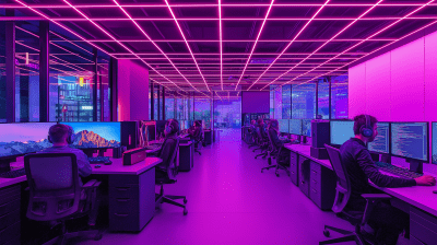 Futuristic Cyberpunk Office