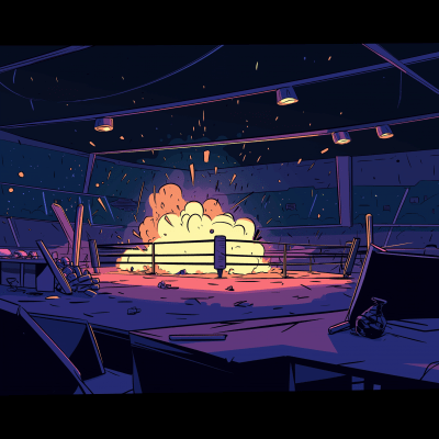 80s Wrestling Ring Background