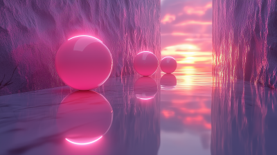 Disco Neon Marbles
