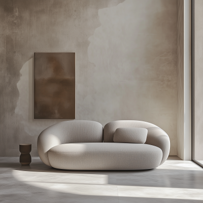 Minimalist Light Gray Sofa