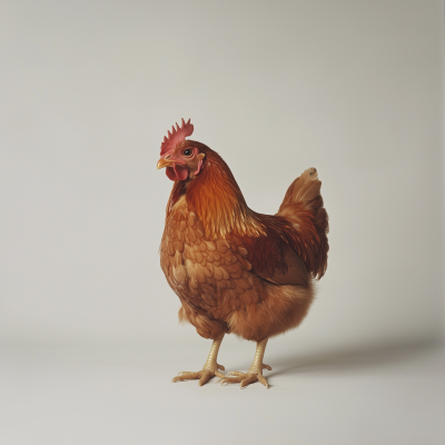 Reddish Brown Chicken in Studio