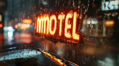 Neon Motel Reflection