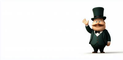 Funny Character in Green Suit