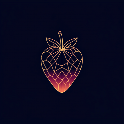 Geometric Strawberry Logo