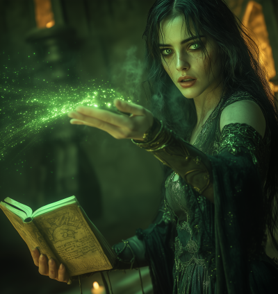 Sorceress Casting Spell