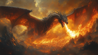 Dragon in Flames