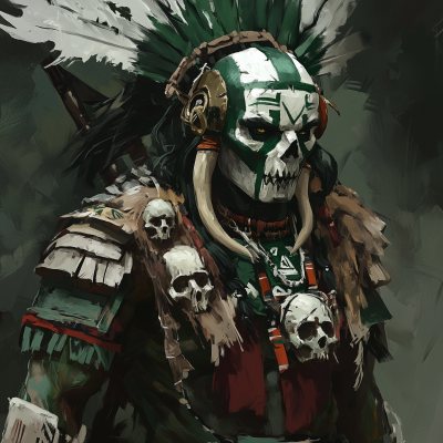 Aztec Warrior Illustration