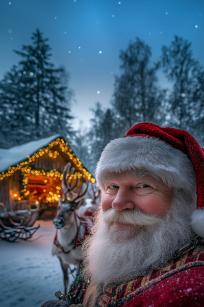 Santa Claus with Reindeer