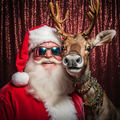 Santa Claus in Photo Booth