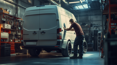 Mechanic Working on Van