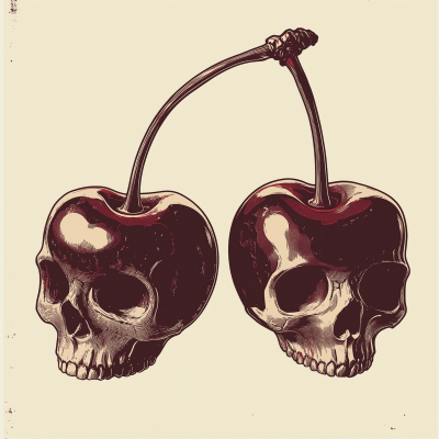 Dark Cherry Skulls