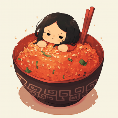 Chibi Boy in Chili Fried Rice