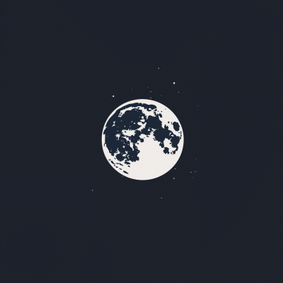 Minimalist Full Moon Logo