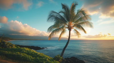 Dramatic Coconut Tree in Maui