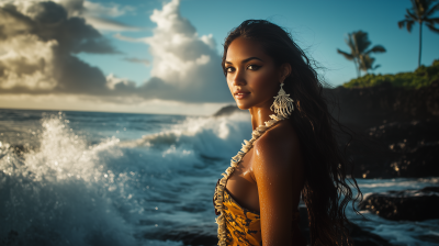 Polynesian Beauty on the Beach