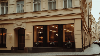 Elegant Hotel Facade in Prague
