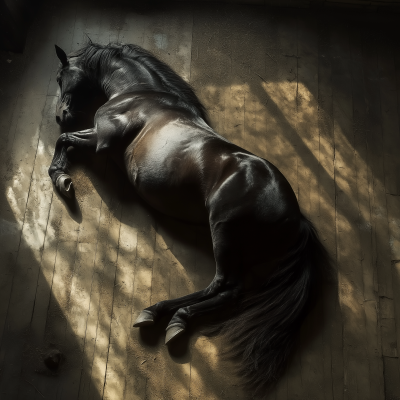 Black Horse Lying Down