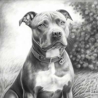 American Staffordshire Terrier Drawing