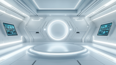 Futuristic White Sci-Fi Render