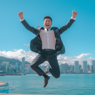 Joyful Leap in the Sky