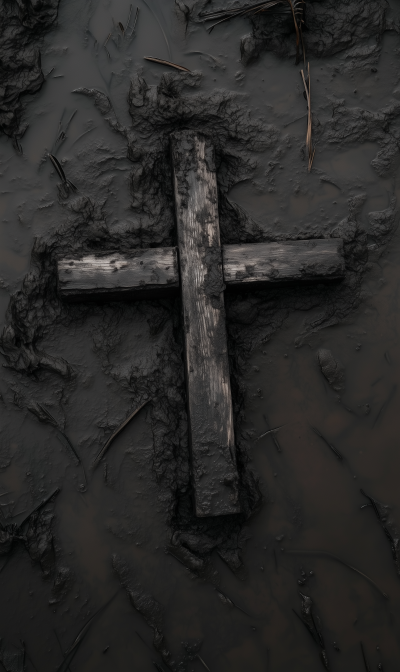 Submerged Wooden Cross