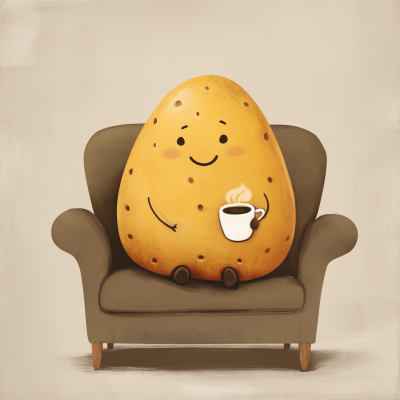 Goofy Potato on Couch