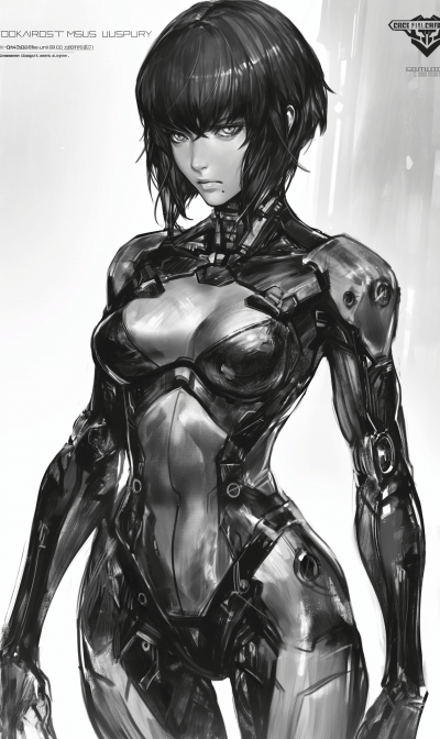 Technical Sketch of Motoko Kusanagi