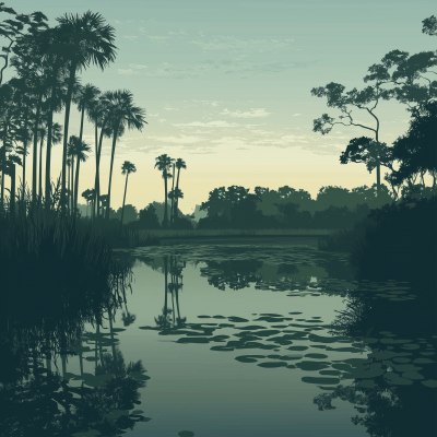 Everglades Vector Illustration