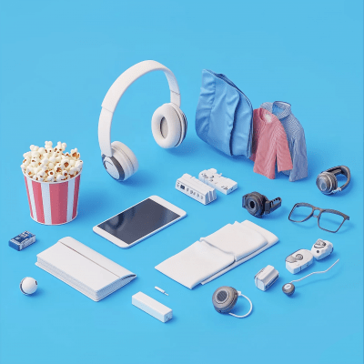 Minimalistic 3D Isometric Scene