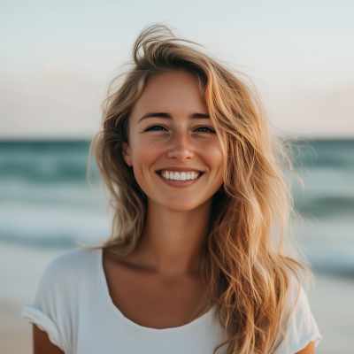 Happy Woman on the Beach