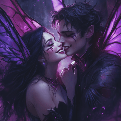 Fairy and Vampire Kiss