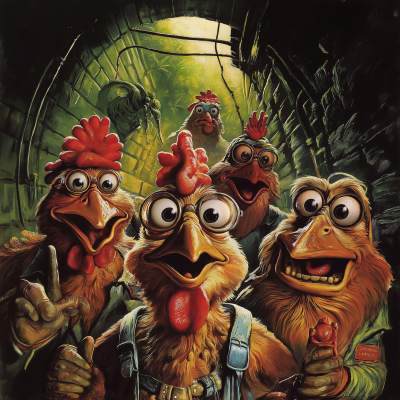 Chicken Run Dark Fantasy Poster