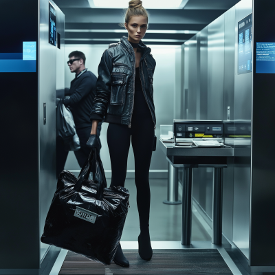 Fashion Editorial at Airport Security