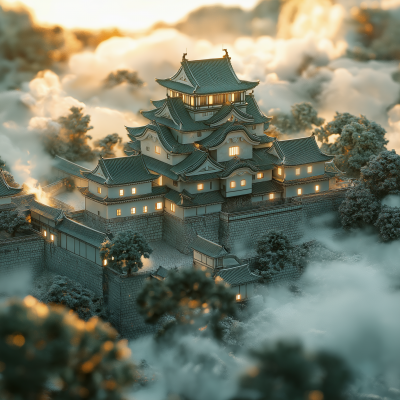 Nagoya Castle at Sunset