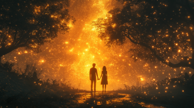 Intimate Bond in a Magical Forest