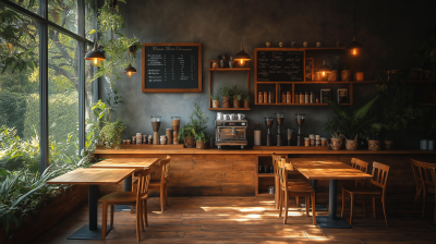 Cozy Rustic Café Interior