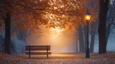 Serene Autumn Park