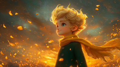 The Little Prince at Sunset