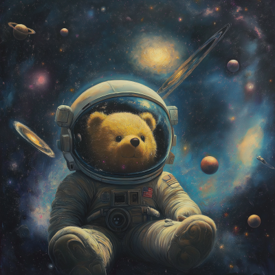 Teddy Bear in Space