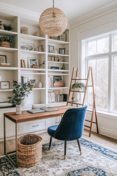 Bright and Airy Home Office