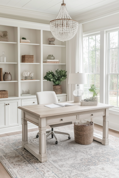 Bright and Airy Home Office